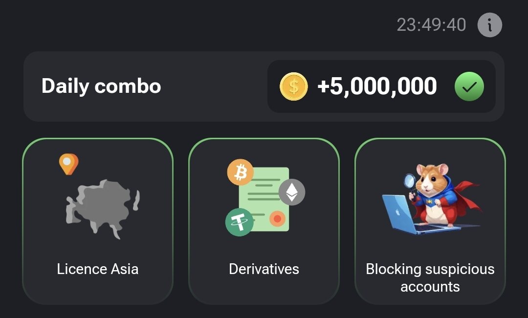 Хамстер комбат комбо июля