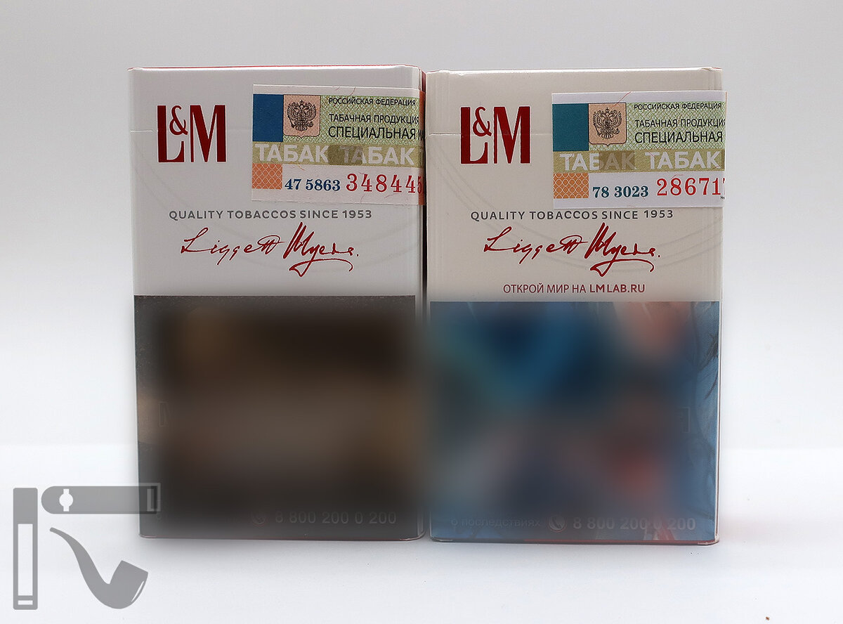 Оригинальные и поддельные сигареты L&M Red. Фото: © канал "Уголок Курильщика"