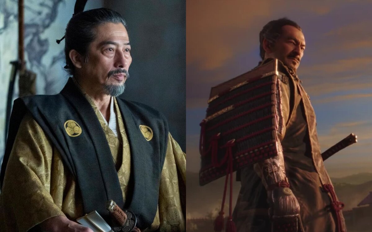 Слева — Хироюки Санада, справа — Симура из Ghost of Tsushima