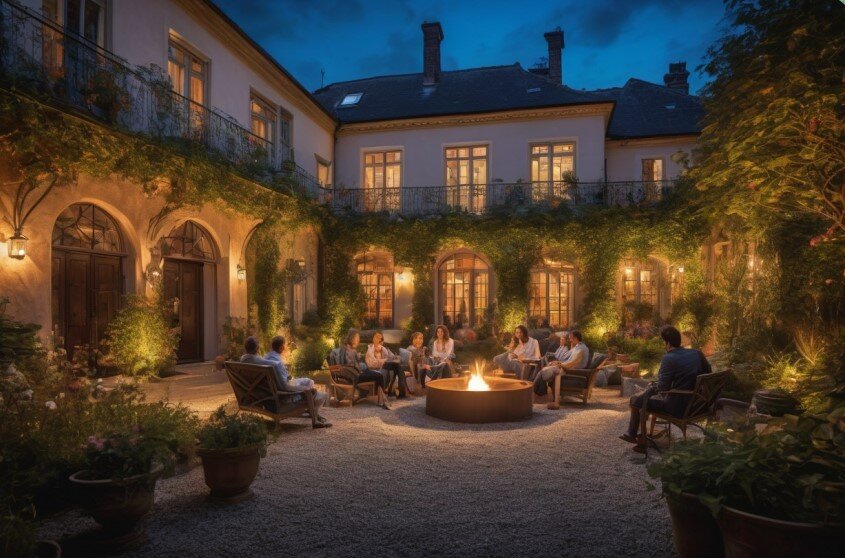 Так видит загородный дом ИИ. Масштабно, правда? 