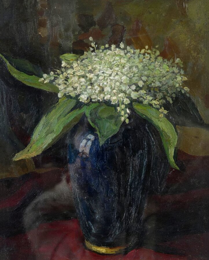 Александр Степанов. Ландыши в синей вазе