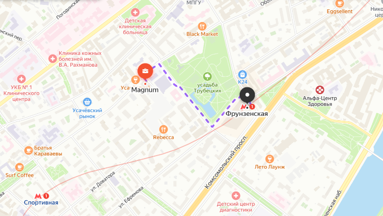 Блимжайшая станция метро находится в 6 минутах ходьбы