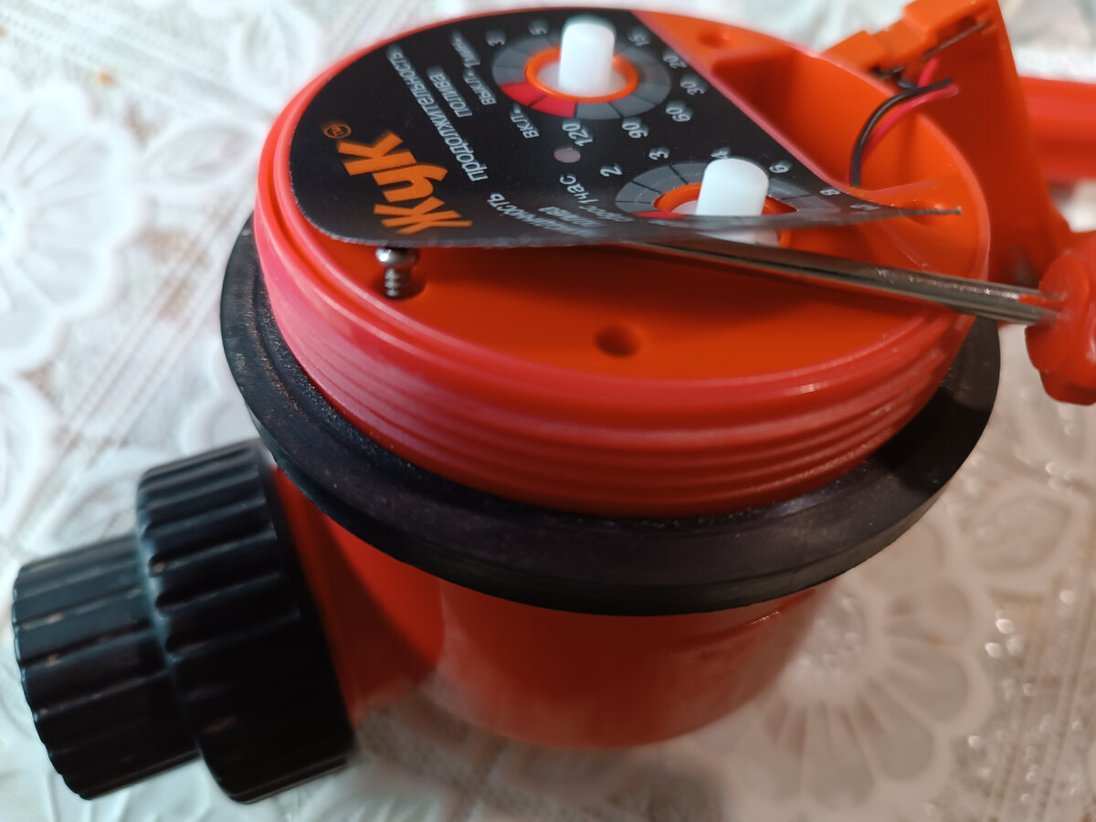 Рисунок 2. Винт крепления под наклейкой.