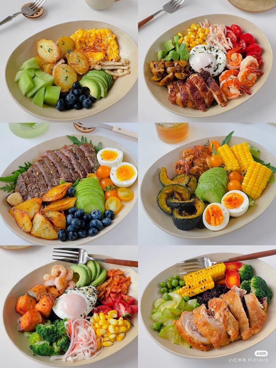 Пример тарелок при диабете 