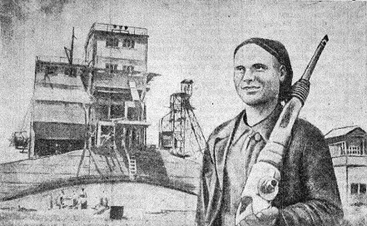 Проходчик шахты Гундоровская Юго-Восточная Бережной. 1940 год. 