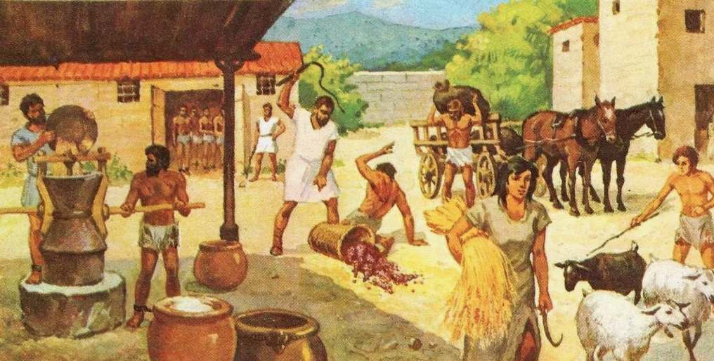 Фото: politika-v-rashke.ru (Надзиратель стегает провинившегося раба).