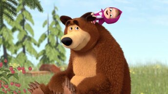 Мультфильм Игра для малышей Маша и Медведь 🐻🪴🐿 Фигуры