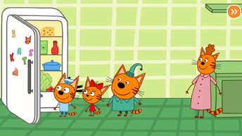Мультфильм Игра для малышей Три Кота 🎉🐈🏡 Пицца для котят 🍕 🍕 🍕