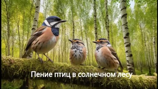 Пение птиц в солнечном лесу. Музыка для отдыха.
