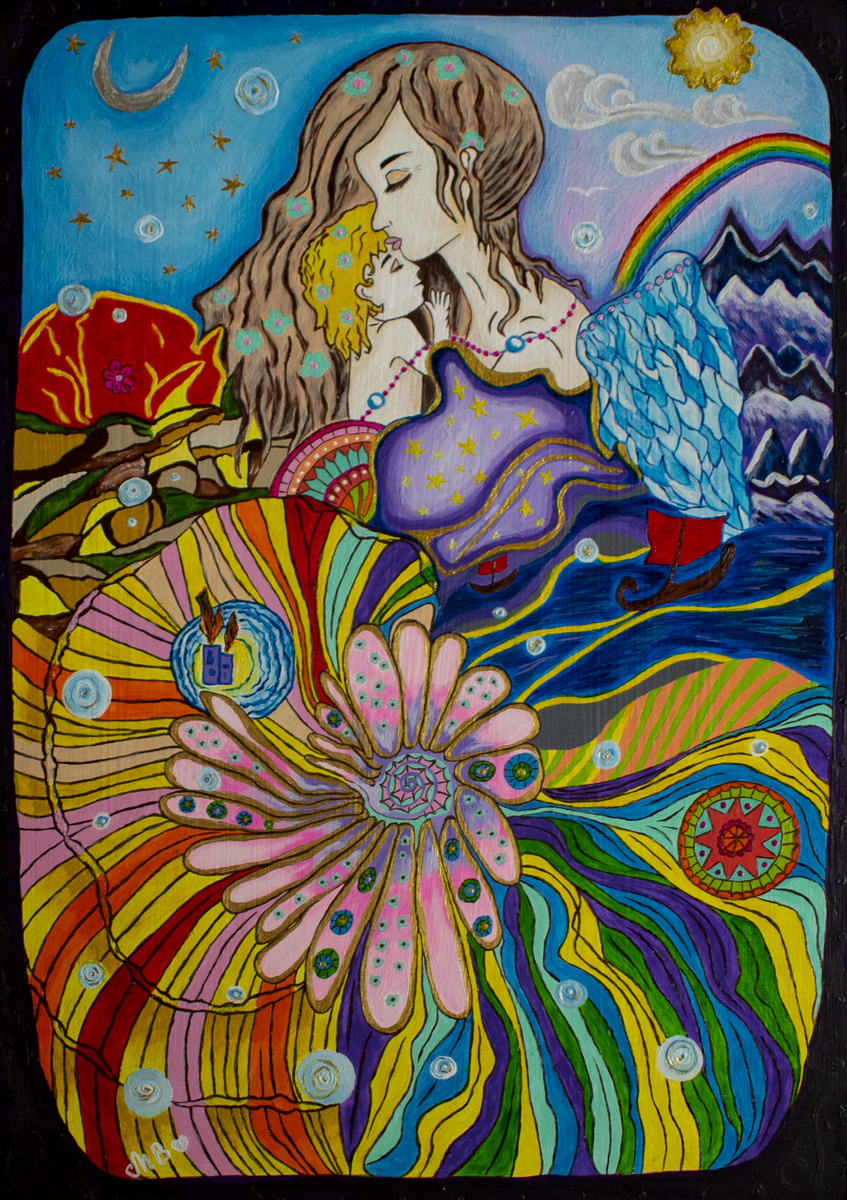 Картина «Метафора» была написана 21. 05. 2025 года. Автор — Виктория Михалина. Фотография автора статьи.