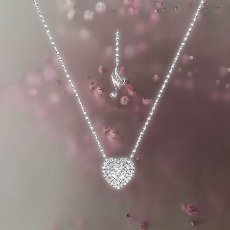 Кулон Mercury Classic из белого золота с бриллиантами