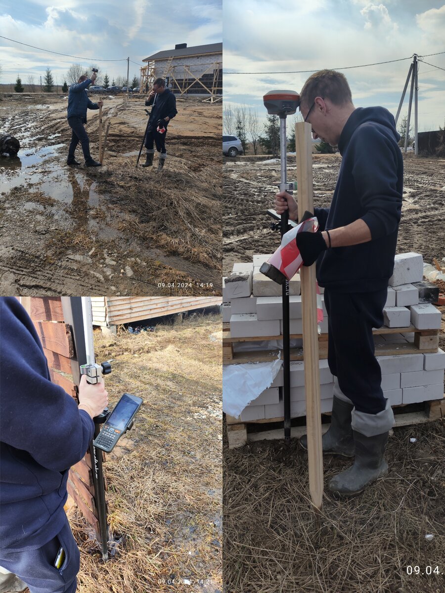 Проверили колышки и забили свои побольше) 