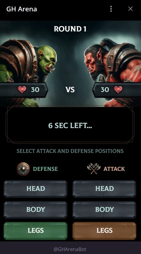 Интерфейс боя. 