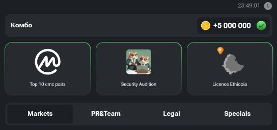 Комбо карты Hamster Kombat 4 июня