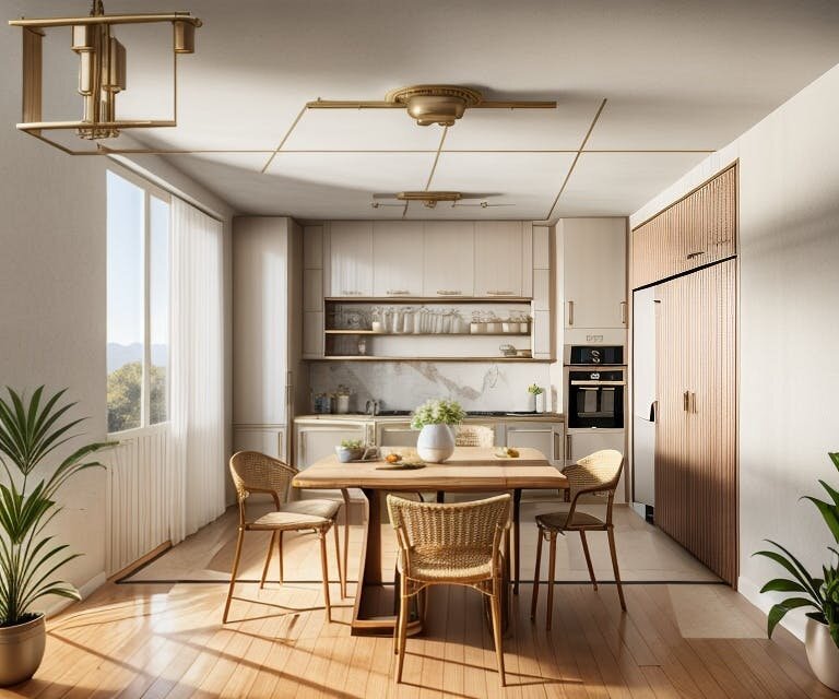 Вариант 1 - генерации визуализации кухни от ИИ 