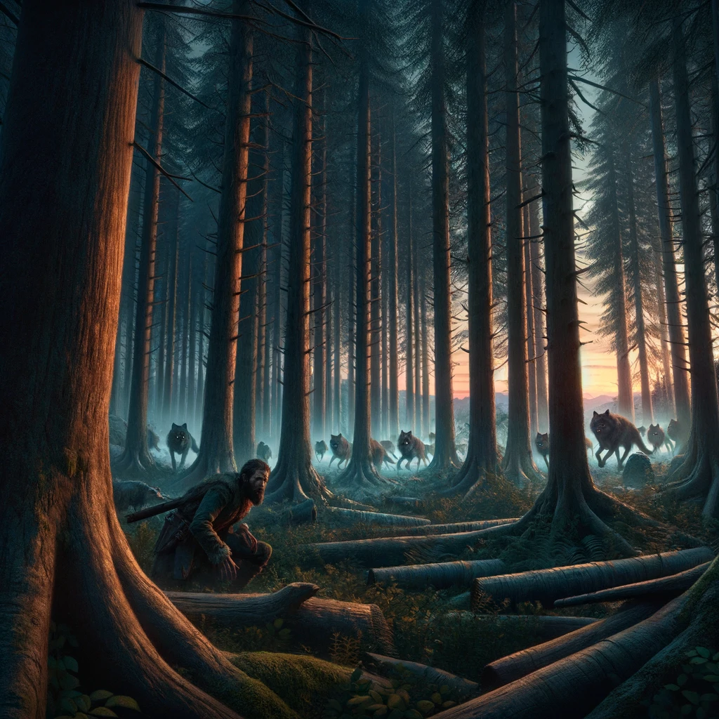 Стая на сумеречной охоте