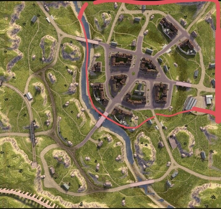 Вот  я его выделил. Места у спавнов выделять не стал их разберем отдельно. 