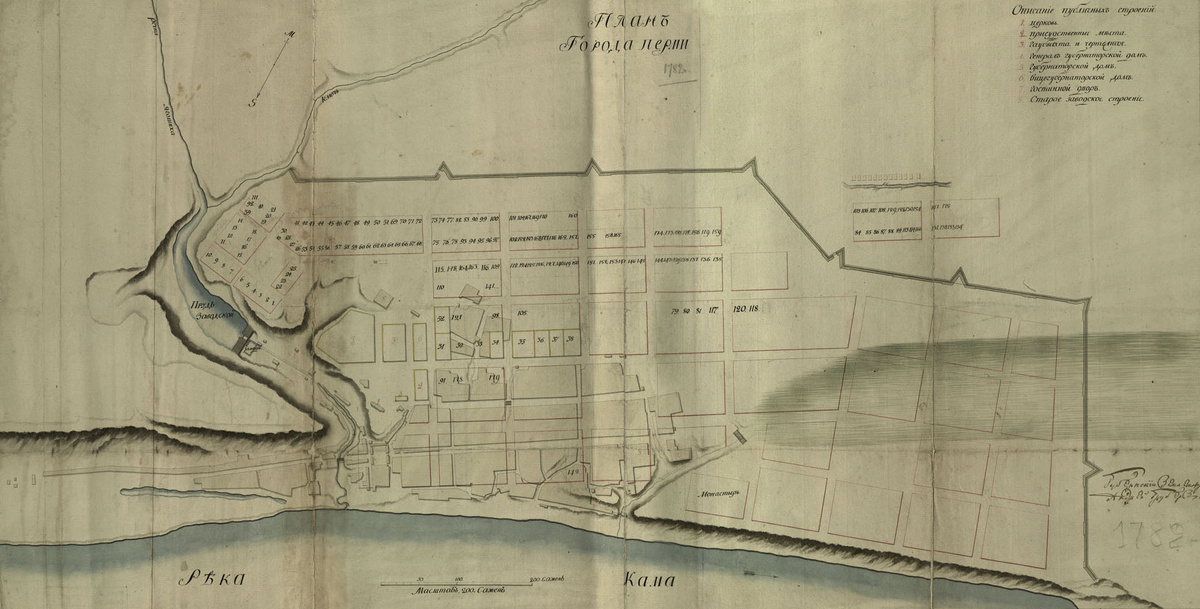 План города Пермь в 1782 г.