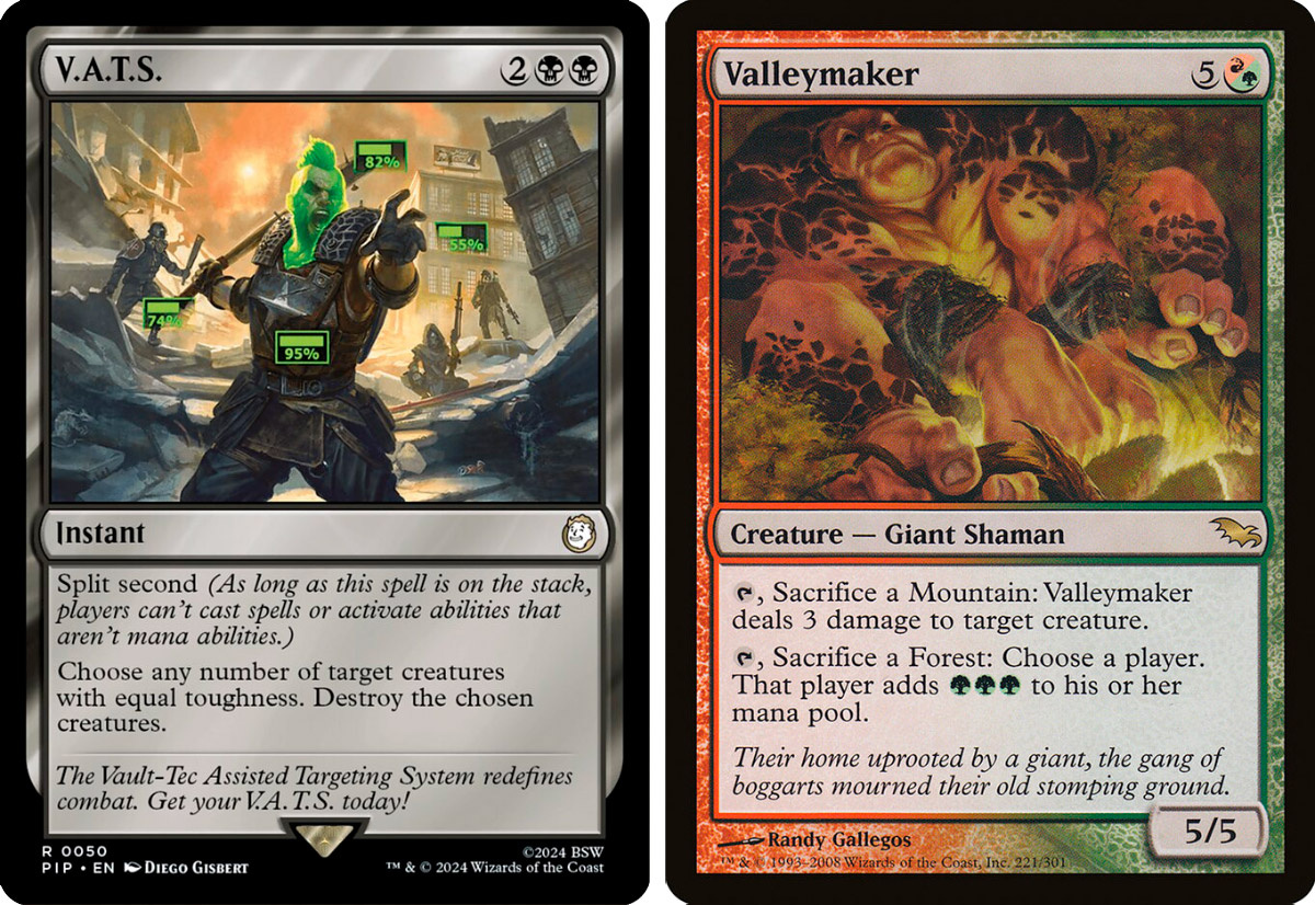 В ответ на V.A.T.S. вы легко можете активировать мана-способность Valleymaker