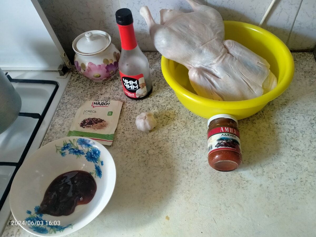 Продукты, необходимые для маринада утки