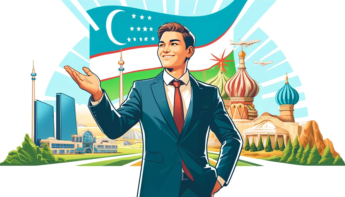 Рост экономики Узбекистана. Авторские права на иллюстрацию принадлежат медиагруппе "Хакнем" и защищены товарным знаком ®️