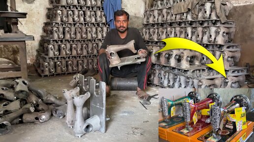 Уникальное производство швейных машинок в Пакистане, литьё из металла со свалки