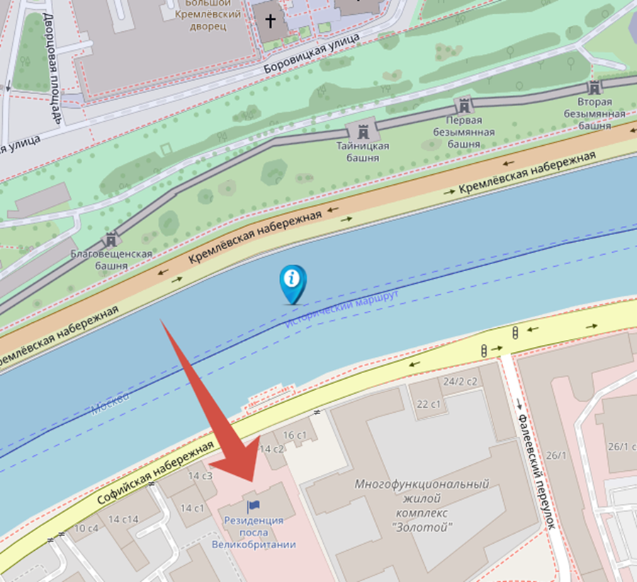 согласно геолокации в телефоне, я живу посреди реки. Неподалеку от Резиденции посла Великобритании. Приезжайте в гости.