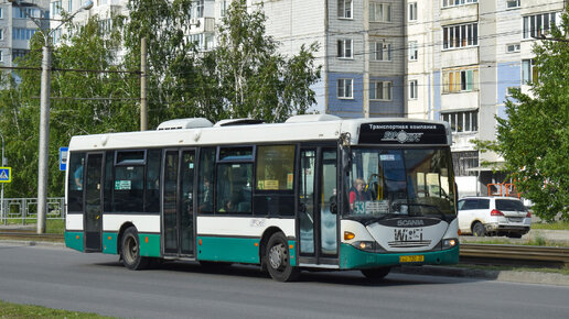 Автобус Scania OmniLink CL94UB (АО 720 22). Покатушки по Барнаулу.