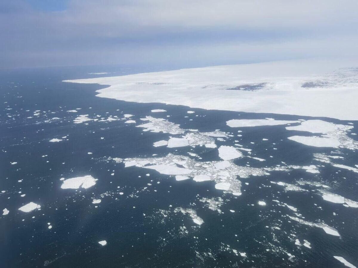    Место происшествия, где Буксир "Байкал" опрокинулся в акватории Енисейского залива Карского моря© Фото : Восточное межрегиональное следственное управление на транспорте СК России/Telegram