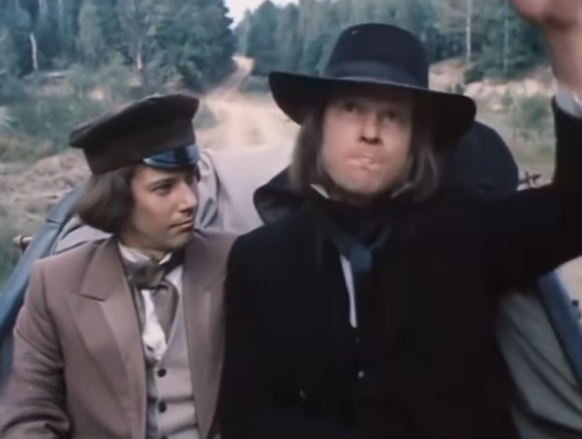 Кадр из филма. И.Тургенев. Отцы и дети. Серия 2. В ролях В.Богин, В.Конкин, Б.Химичев, Н.Данилова