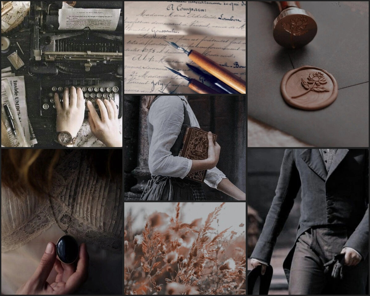 Коллаж создан мной, чтобы почувствовать атмосферу книги