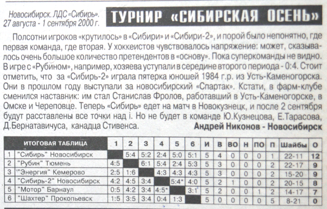 "Сибирская осень"