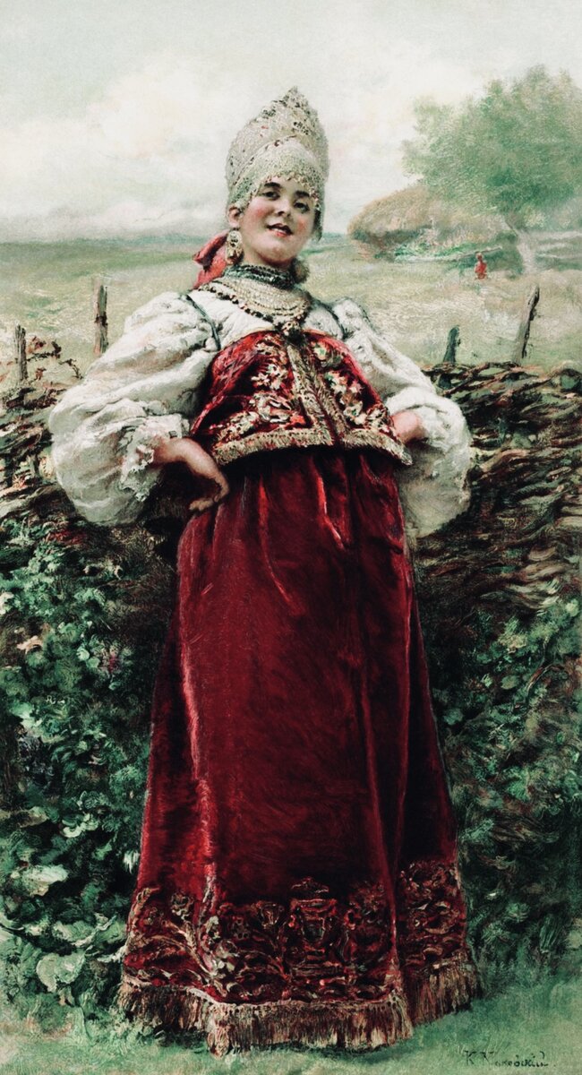 Константин Маковский «У околицы» (1885)