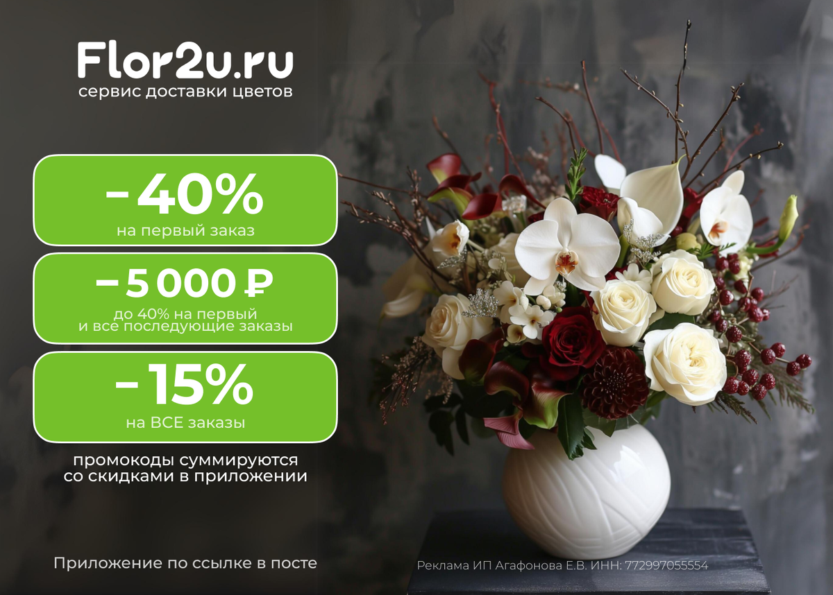 Вместе с красивыми букетами, Flor2u предлагает разнообразные подарки, которые можно добавить к вашему заказу.
