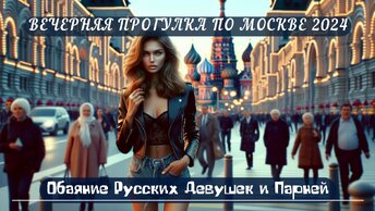 Вечерняя Прогулка по Москве 2024: Обаяние Русских Девушек и Парней