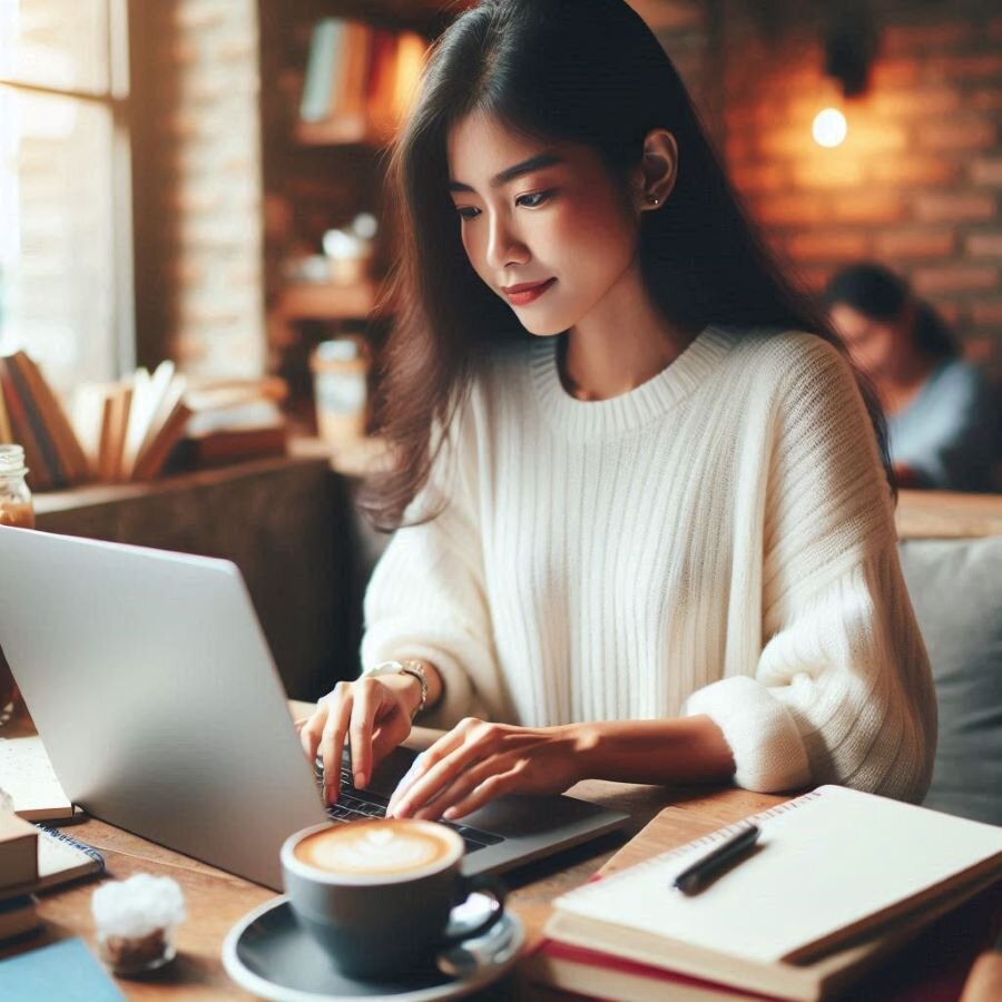 Копирайтер за работой