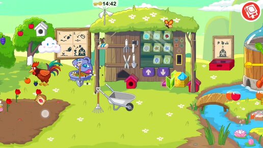 Мультфильм Игра для малышей Pepi Wonder World 🌺🍬🐓 Краски для картины