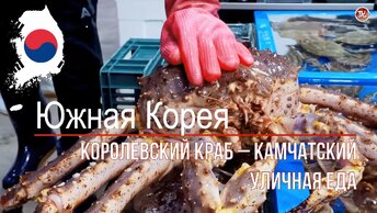 Уличная еда в Южной Корее - Королевский краб – Камчатский Краб / СербаТВ 🔴