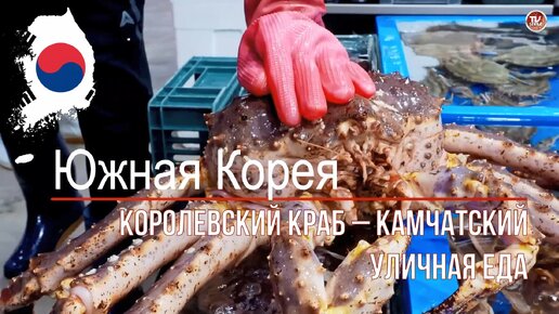 Уличная еда в Южной Корее - Королевский краб – Камчатский Краб / СербаТВ 🔴