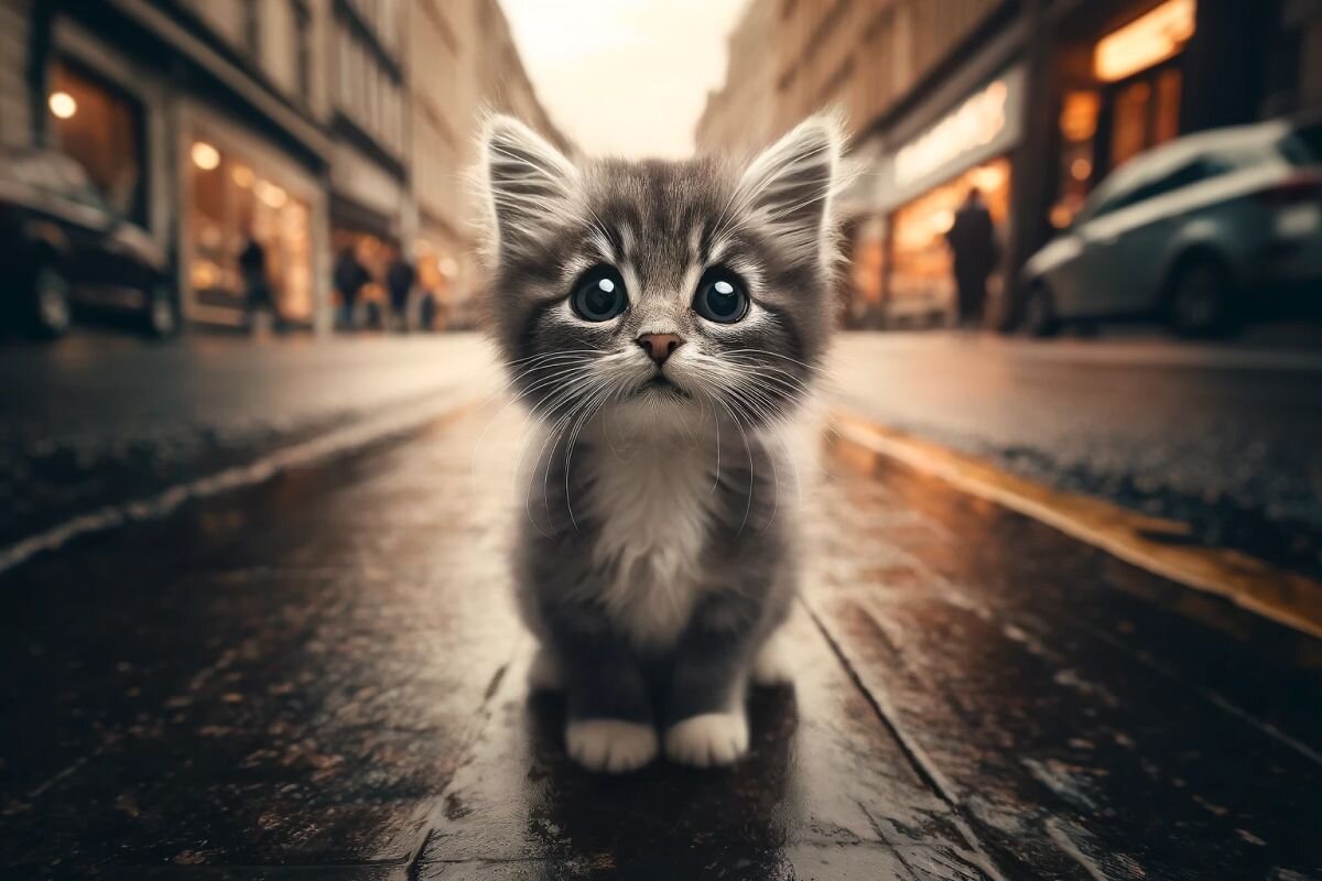 Пройти мимо бездомного котика с огромными глазами и не угостить его вкусняшкой тяжело. Но подкармливание чаще приносит больше вреда, чем пользы. Источник: нейросеть📷
