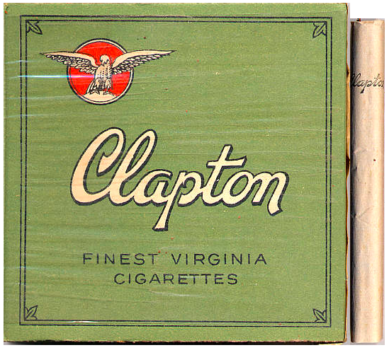 "Clapton" Finest Virginia.  Нидерланды, 1950-е годы. 20 штук в выдвижной коробке и в целлофане. Цена была 1,30 форинта. Производитель - ? Владелец торговой марки - ?