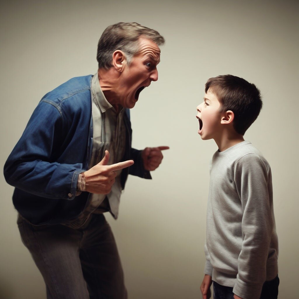 Отец Гэрри указывает малышу Гэрри на то, что он неудачник