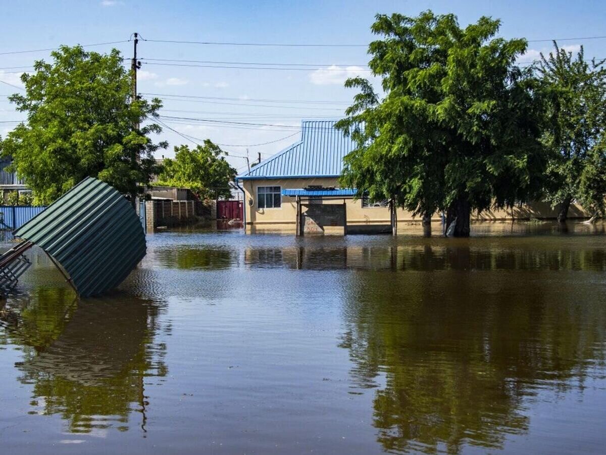    Затопленное село Корсунка в Херсонской области© РИА Новости / Дмитрий Макеев