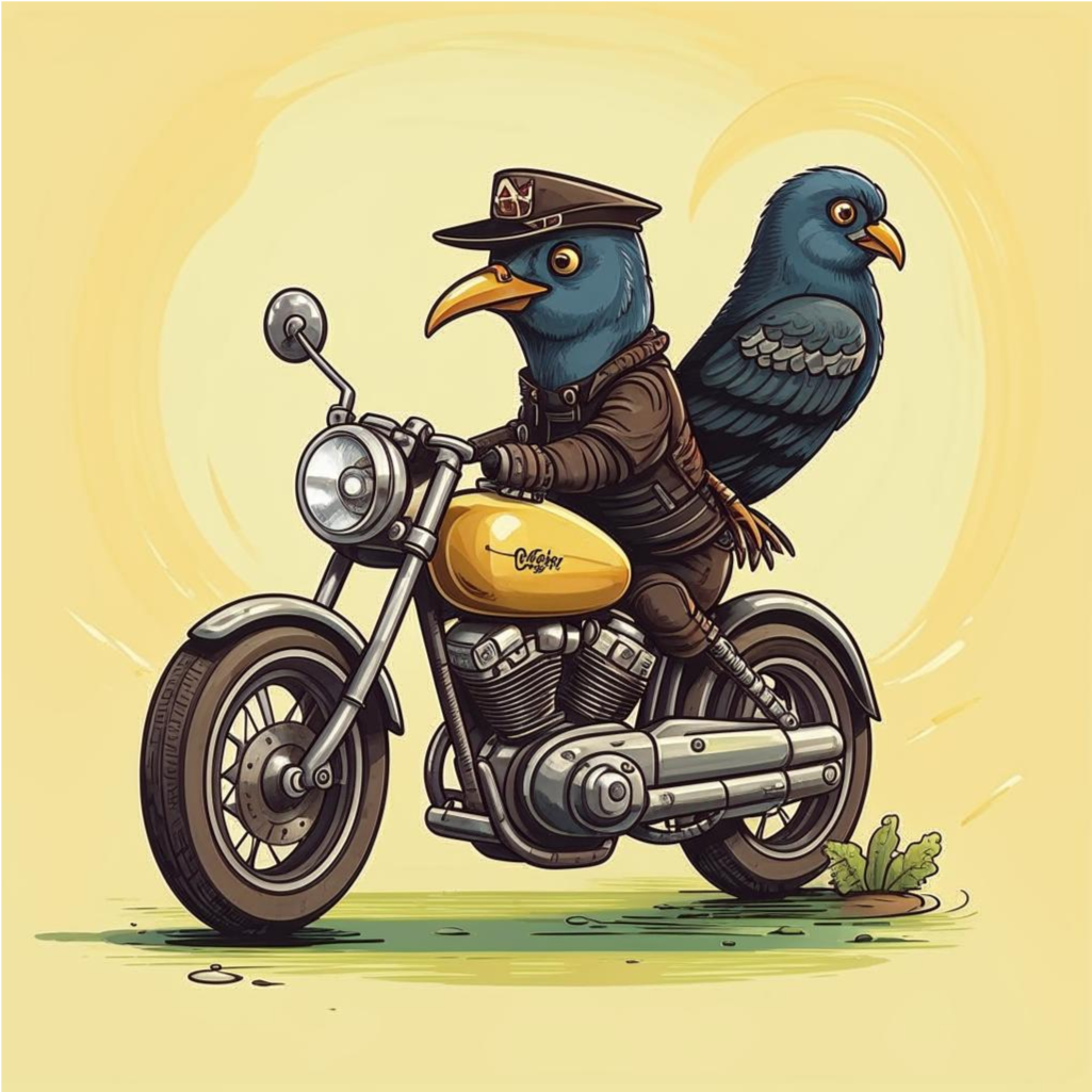 Нейросеть так видит кукушку на мотоцикле. 