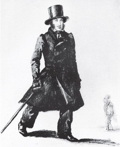 "Пушкин и граф Д.И. Хвостов", художник П.И. Челищев, ~1830г. Бумага, итальянский карандаш