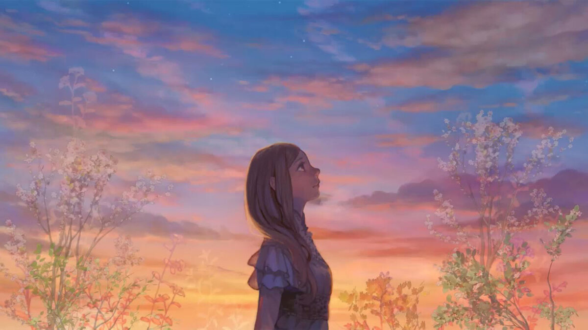 Девочка смотрит вверх. Девочка ждёт... Изображение из сети