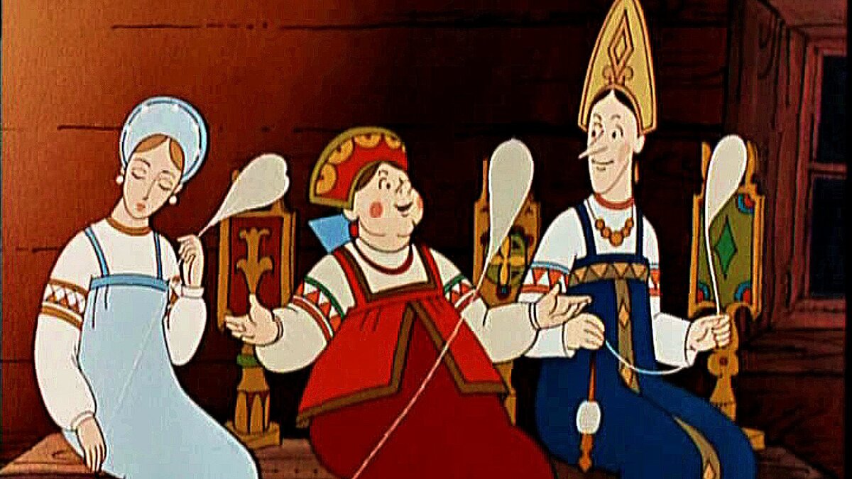 Кадр из мультфильма "Сказка о царе Салтане" 