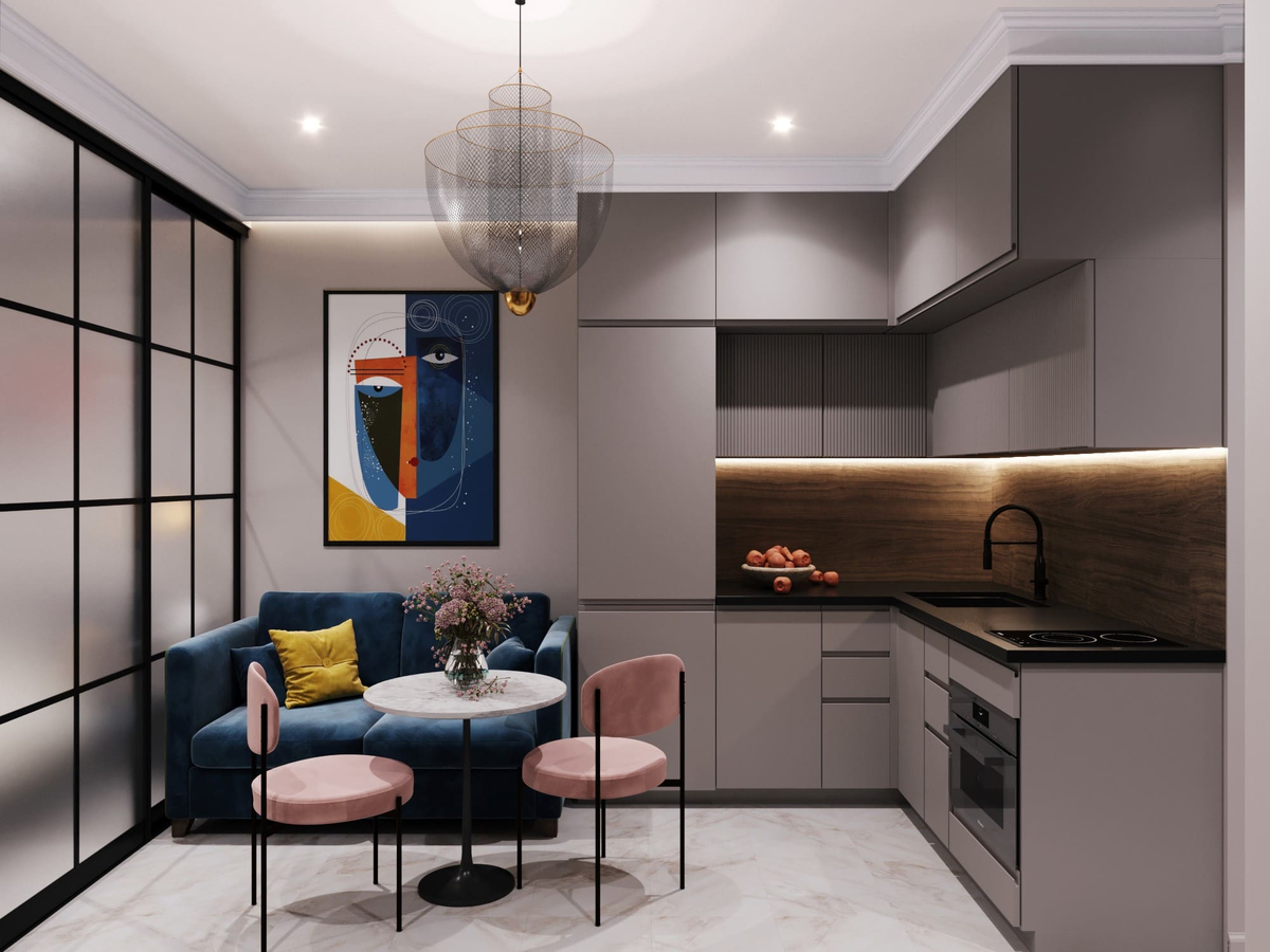 Для кухни лучше использовать качественные и надежные покрытия/ Дизайн интерьера KD Design