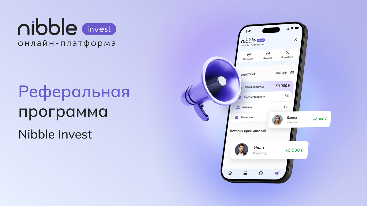 Получите 5000 рублей за приглашенного друга! | Nibble Invest: Журнал  инвестора | Дзен