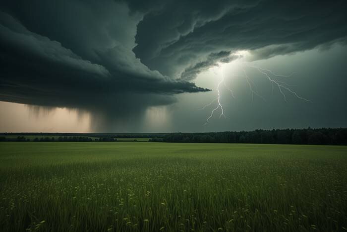 Приметы дня. Гром, резкий и громкий, говорит о скором приходе ливня. Лягушки, обычно такие громогласные, вдруг замолчали - предчувствуют сильный дождь.